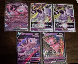 Pokemon TCG Mew & Mewtwo V, Ex, vstar Card Lot NM Condition 5 Card bundle - Image 1