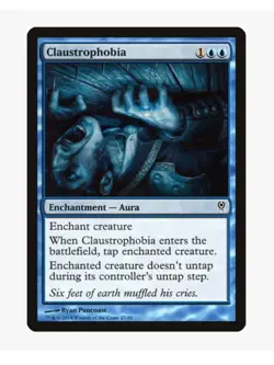 Claustrophobia MTG NM | Pauper EDH Removal Control Lockdown Tap Down Aura - Image 1