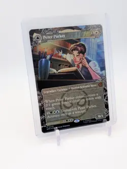 MTG - Peter Parker - FOIL Borderless Mythic #208 - Spider-Man NM - Image 1