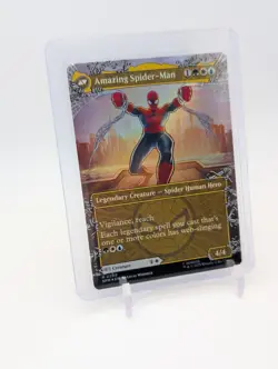 MTG - Peter Parker - FOIL Borderless Mythic #208 - Spider-Man NM - Image 2