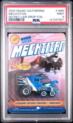 2025 MTG SECRET LAIR DROP AETHER DRIFTERS-FOIL #1969 MECHTITAN PSA 9 - Image 1