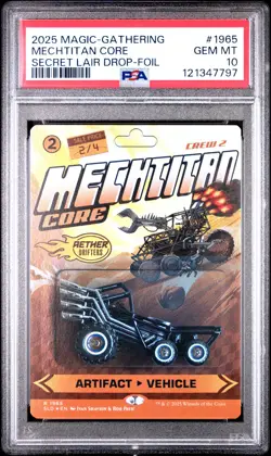 2025 MTG SECRET LAIR DROP AETHER DRIFTERS-FOIL #1965 MECHTITAN CORE PSA 10 - Image 1