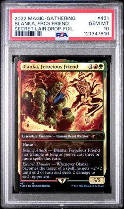 2022 MTG SECRET LAIR DROP FOIL #431 BLANKA, FEROCIOUS FRIEND PSA 10 - Image 1
