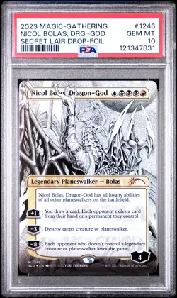 2023 MTG SECRET LAIR DROP FOIL #1246 NICOL BOLAS, DRAGON-GOD PSA 10 - Image 1