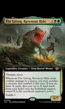 The Gitrog, Ravenous Ride Extended Art Foil - OTJ 0352 - NM - MTG Magic - Image 1
