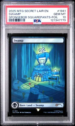 2025 MTG SECRET LAIR DROP #1941 SWAMP PSA 10 - Image 1