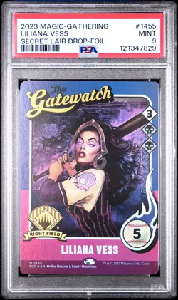 2023 MTG SECRET LAIR DROP FOIL #1455 LILIANA VESS PSA 9 - Image 1