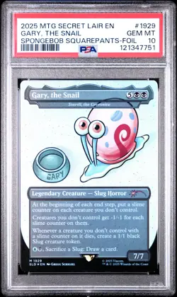 2025 MTG SECRET LAIR DROP #1929 GARY, THE SNAIL PSA 10 - Image 1