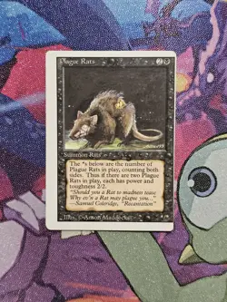 Mtg Revised Plague Rats Miscut with Twist - Image 1