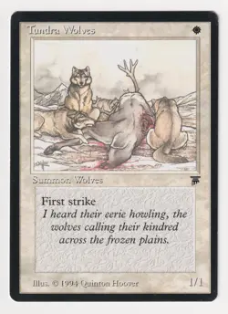 Tundra Wolves Proof MP Legends Artist Quinton Hoover 1994 MTG Magic AP Vintage! - Image 1