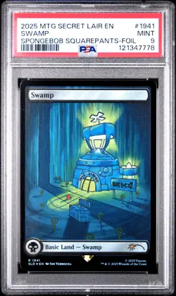 2025 MTG SECRET LAIR DROP #1941 SWAMP PSA 9 - Image 1