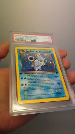 Pokemon Team Rocket # 3/82 Dunkles Turtok 1. Edition Holo PSA 6 EX- MINT Deutsch - Image 2