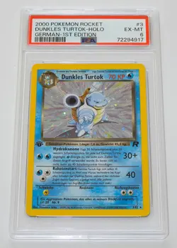 Pokemon Team Rocket # 3/82 Dunkles Turtok 1. Edition Holo PSA 6 EX- MINT Deutsch - Image 5