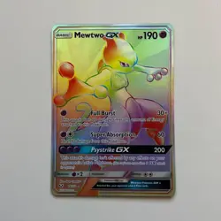Pokemon Mewtwo GX Full Art 76/73 Shining Legends Rainbow Secret Rare - Image 2