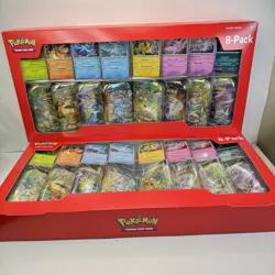 TWO Pokemon Prismatic Evolutions 8 Mini-Tins w/ Promo Cards - Costco Sets - NEW - Image 1