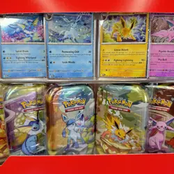 TWO Pokemon Prismatic Evolutions 8 Mini-Tins w/ Promo Cards - Costco Sets - NEW - Image 3