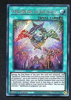 Spellbook of Judgment - RA01-EN054 - Platinum Secret Rare - 1st Edition Yugioh - Image 1