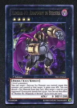 Number 80: Rhapsody in Berserk - PRIO-EN045 - Rare - 1st Edition Yugioh - Image 1