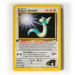 Pokemon - Erika's Dratini - 1st Edition - 42/132 - Gym Heroes - Uncommon Card - Image 1