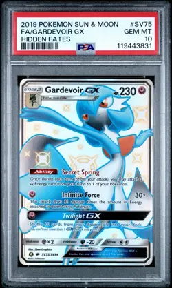 2019 POKEMON SUN & MOON HIDDEN FATES #SV75 FULL ART/GARDEVOIR GX PSA 10 - Image 1