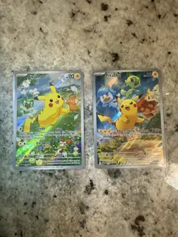 Pokemon TCG Pikachu 027 Promo Black Star And Pikachu 088 Promo Black Star - Image 1