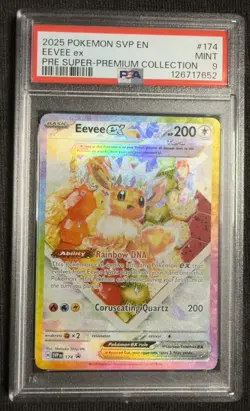 2025 Pokemon SVP EN Eevee Ex Pre Super Premium Collection PSA 9 - Image 1