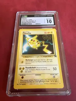 Pokemon Pikachu TCG Wizards Black Star Promos 4 Regular Promo CGC 10 - Image 1