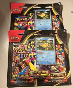 Pokemon TCG: Mega Evolutions 3 Pack Blister - Lot Of 2 (6 Packs) - Image 1