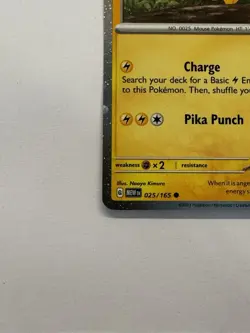 Pokemon TCG Pikachu 025/165 Pokemon Holiday Calendar '25 Festive Stamp NM - Image 2