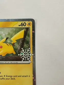 Pokemon TCG Pikachu 025/165 Pokemon Holiday Calendar '25 Festive Stamp NM - Image 4