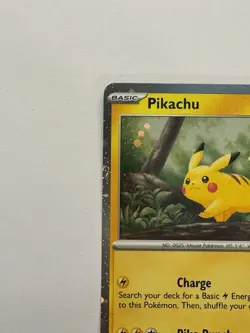 Pokemon TCG Pikachu 025/165 Pokemon Holiday Calendar '25 Festive Stamp NM - Image 5