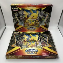 2 Pokemon TCG: Shining Fates Pikachu V Collection Box NEW - Image 1