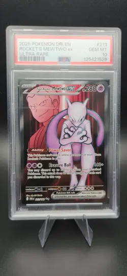 Pokemon Rocket’s Mewtwo ex Ultra Rare #213 PSA 10 GEM MINT DRI EN - Image 1