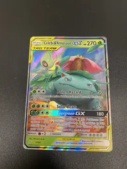 Pokemon TCG Celebi & Venusaur GX 1/181 Sm-Team Up Holo LP-NM - Image 2