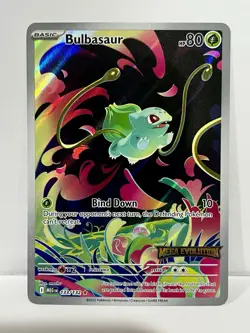 Pokemon Bulbasaur 133/132 Pokemon TCG Mega Evolution Stamped Box Topper Promo NM - Image 1