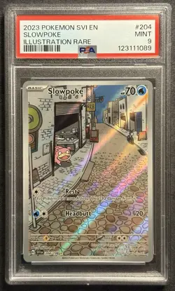 2023 POKEMON SVI EN-SCARLET & VIOLET ILLUSTRATION RARE #204 SLOWPOKE PSA 9 - Image 2