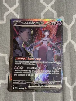 Pokemon Team Rockets Mewtwo EX SIR 231/182 NM Destined Rivals - 🔥 - Image 1