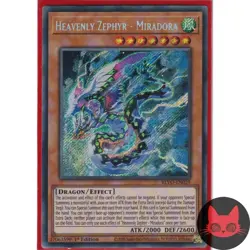 Yugioh Heavenly Zephyr - Miradora BLVO-EN029 Secret Rare 1st Edition NM - Image 1