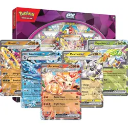 NEW Pokemon Tera Team Premium Collection promo cards 5 Foils 9 TCG Booster Packs - Image 2