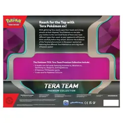 NEW Pokemon Tera Team Premium Collection promo cards 5 Foils 9 TCG Booster Packs - Image 3