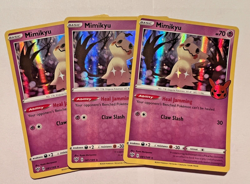 Pokemon Card Trick or Trade Mimikyu 081/189 Holo x3 3x - Image 1