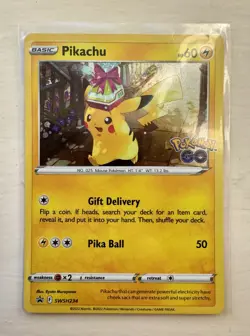 Pokemon TCG SWSH234 Pikachu Black Star Promo Card Holo Rare - NM - Image 2