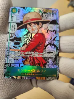 One Piece Card Monkey D. Luffy OP13-118 SEC Manga Alt Art Carrying His Will JP - Image 4