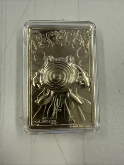 Pokemon POLIWHIRL 23k Gold Plated Trading Card 1999 Nintendo With Case - Image 1