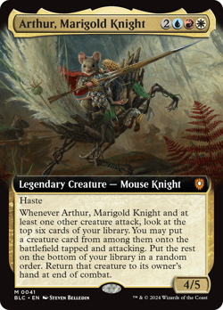 MTG - Arthur, Marigold Knight (Extended Art) [Bloomburrow Commander] - Image 1