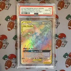 Pokemon Moltres Zapdos Articuno GX Rainbow 2019 Hidden Fates 69/68 PSA 10 - Image 1