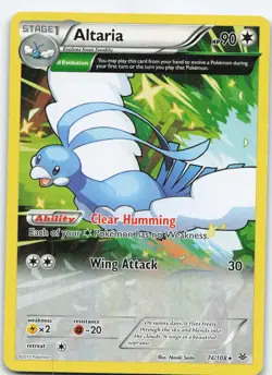 Altaria (74 Delta) 74/108 XY - Roaring Skies Rare Normal MP Pokemon TCG - Image 1