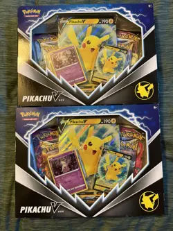 Pokemon Pikachu V Box X2 Evolving Skies Fusion Strike & Brilliant Stars Packs - Image 1