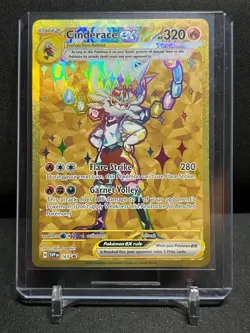 Cinderace ex SVP163 Gold Black Star Promo Holo Pokemon 2024 Scarlet & Violet NM - Image 1