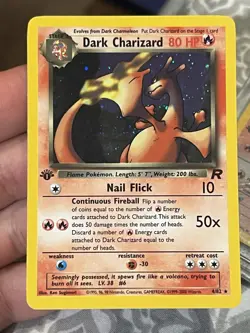 Pokemon TCG Dark Charizard Team Rocket 4/82 Holo 1st Edition Holo Rare - Image 1